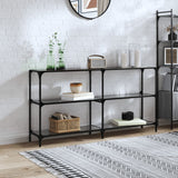 Console Table With Glass Top Steel