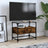 Tv Cabinet With Glass Top 98X35X51 Cm Engineered Wood