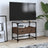 Tv Cabinet With Glass Top 98X35X51 Cm Engineered Wood