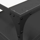 Tv Cabinet With Glass Top 98X35X51 Cm Engineered Wood