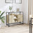 Sideboard With Glass Top 98X35X81 Cm Engineered Wood