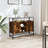 Sideboard With Glass Top 98X35X81 Cm Engineered Wood