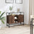 Sideboard With Glass Top 98X35X81 Cm Engineered Wood