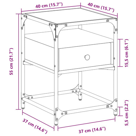 Bedside Cabinets 2 Pcs 40X40X55 Cm Engineered Wood