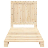 Bed Frame without Mattress with Headboard 90x200 cm Solid Wood