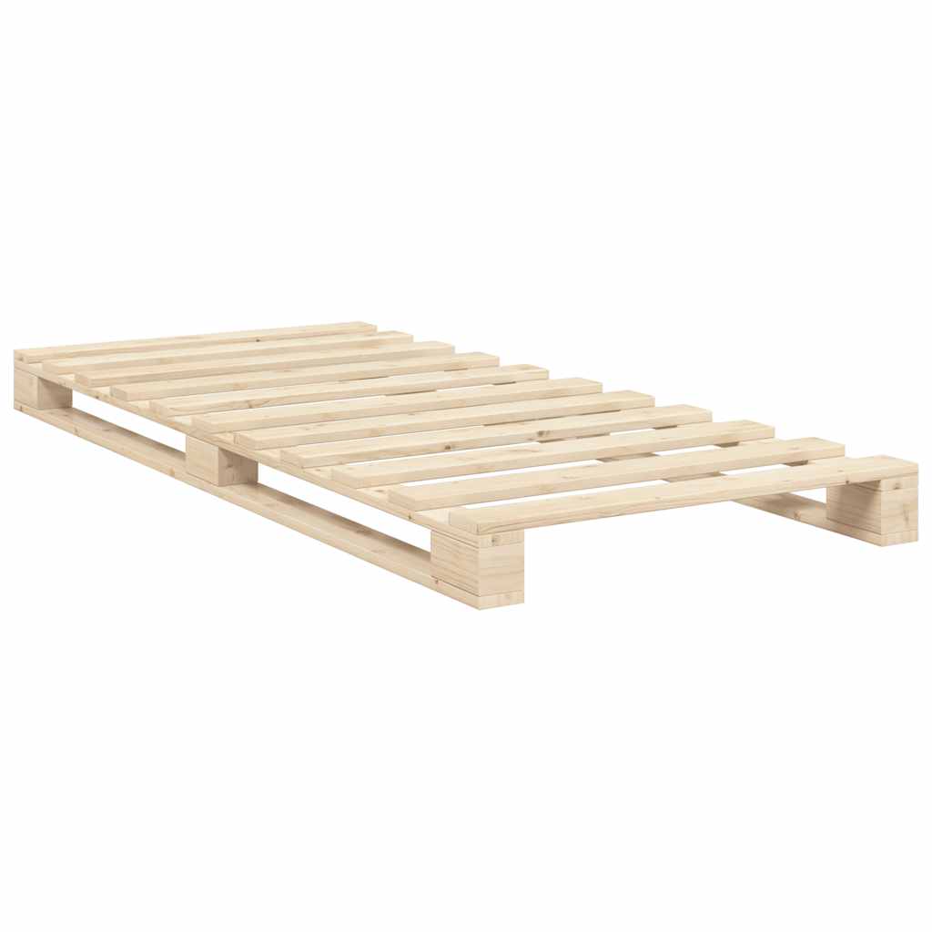 Bed Frame without Mattress with Headboard 90x200 cm Solid Wood