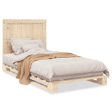 Bed Frame without Mattress with Headboard 100x200 cm Solid Wood