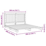 Bed Frame Without Mattress With Headboard Solid Wood
