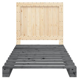 Bed Frame without Mattress  Grey 100x200 cm Solid Wood Pine