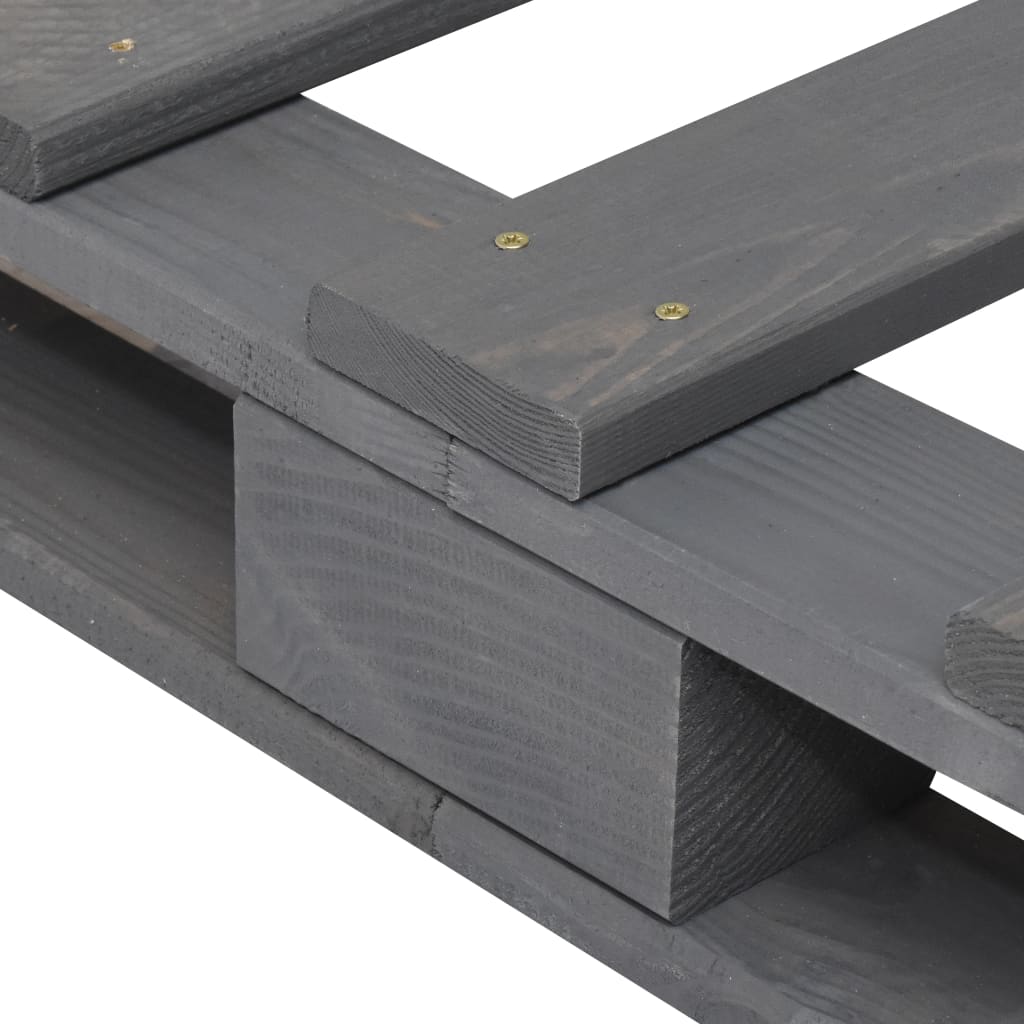 Bed Frame without Mattress  Grey 100x200 cm Solid Wood Pine