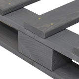 Bed Frame without Mattress  Grey 100x200 cm Solid Wood Pine