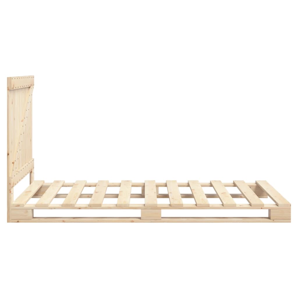 Bed Frame without Mattress with Headboard 100x200 cm Solid Wood