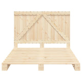 Bed Frame without Mattress with Headboard 160x200 cm Solid Wood