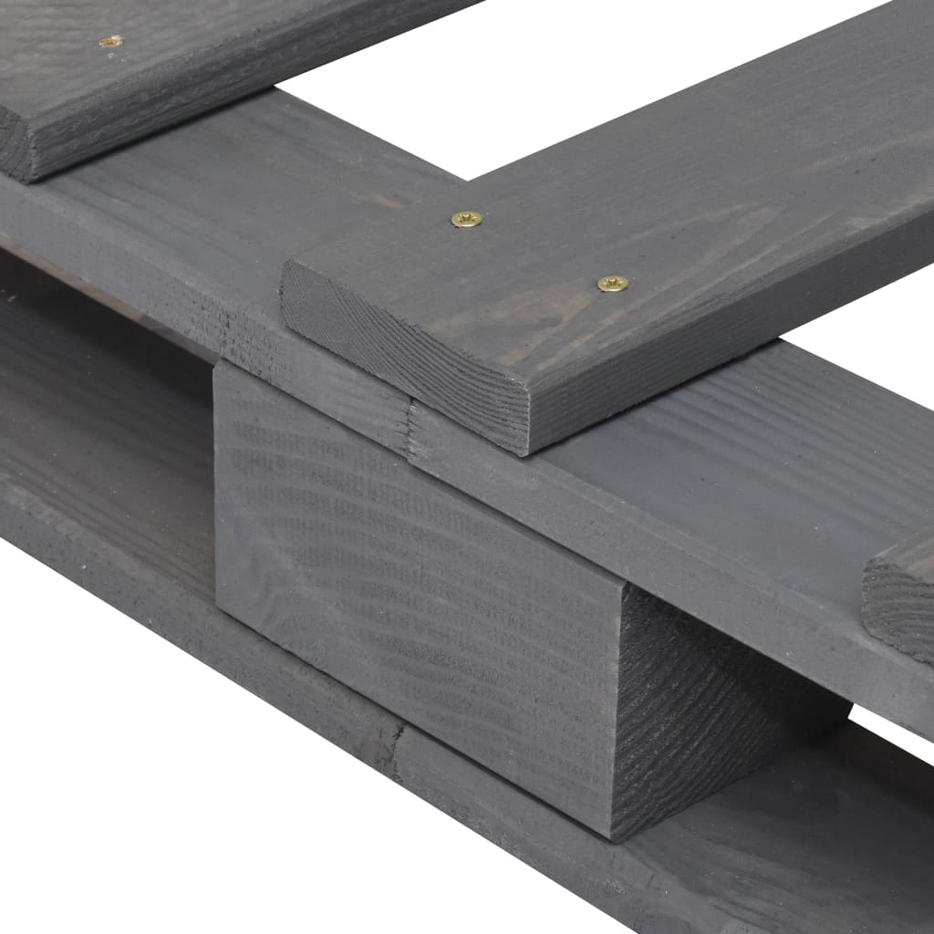 Bed Frame without Mattress  Grey 100x200 cm Solid Wood Pine