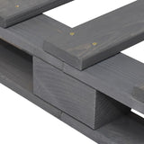 Bed Frame without Mattress  Grey 100x200 cm Solid Wood Pine