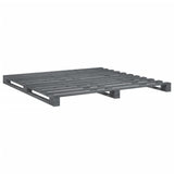 Bed Frame without Mattress  Grey 180x200 cm Super King Solid Wood Pine