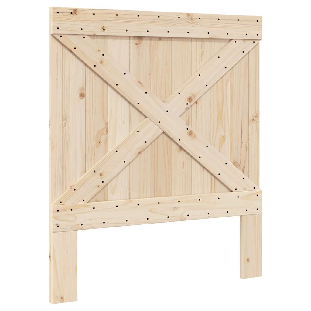Bed Frame without Mattress with Headboard 90x200 cm Solid Wood