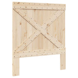 Bed Frame without Mattress with Headboard 90x200 cm Solid Wood