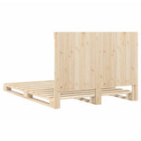 Bed Frame without Mattress with Headboard 160x200 cm Solid Wood