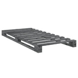 Bed Frame without Mattress  Grey 90x200 cm Solid Wood Pine