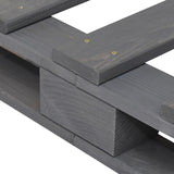 Bed Frame without Mattress  Grey 100x200 cm Solid Wood Pine