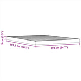 Bed Frame without Mattress Wax Brown 135x190 cm Double Solid Wood Pine