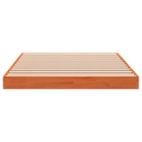 Bed Frame without Mattress Wax Brown 90x190 cm Single Solid Wood Pine