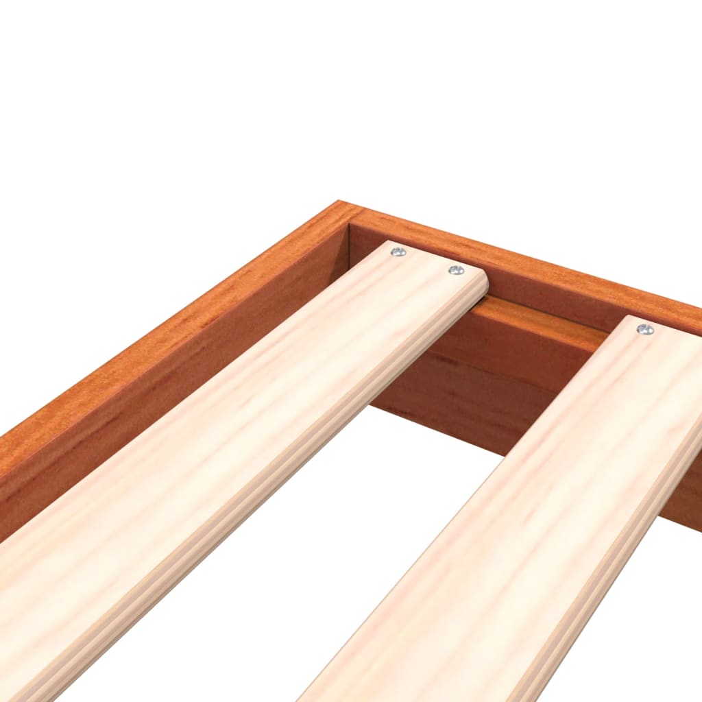 Bed Frame without Mattress Wax Brown 90x190 cm Single Solid Wood Pine