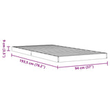 Bed Frame without Mattress Wax Brown 90x190 cm Single Solid Wood Pine