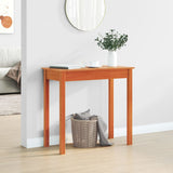 Console Table Wax Brown 80x40x75 cm Solid Wood Pine