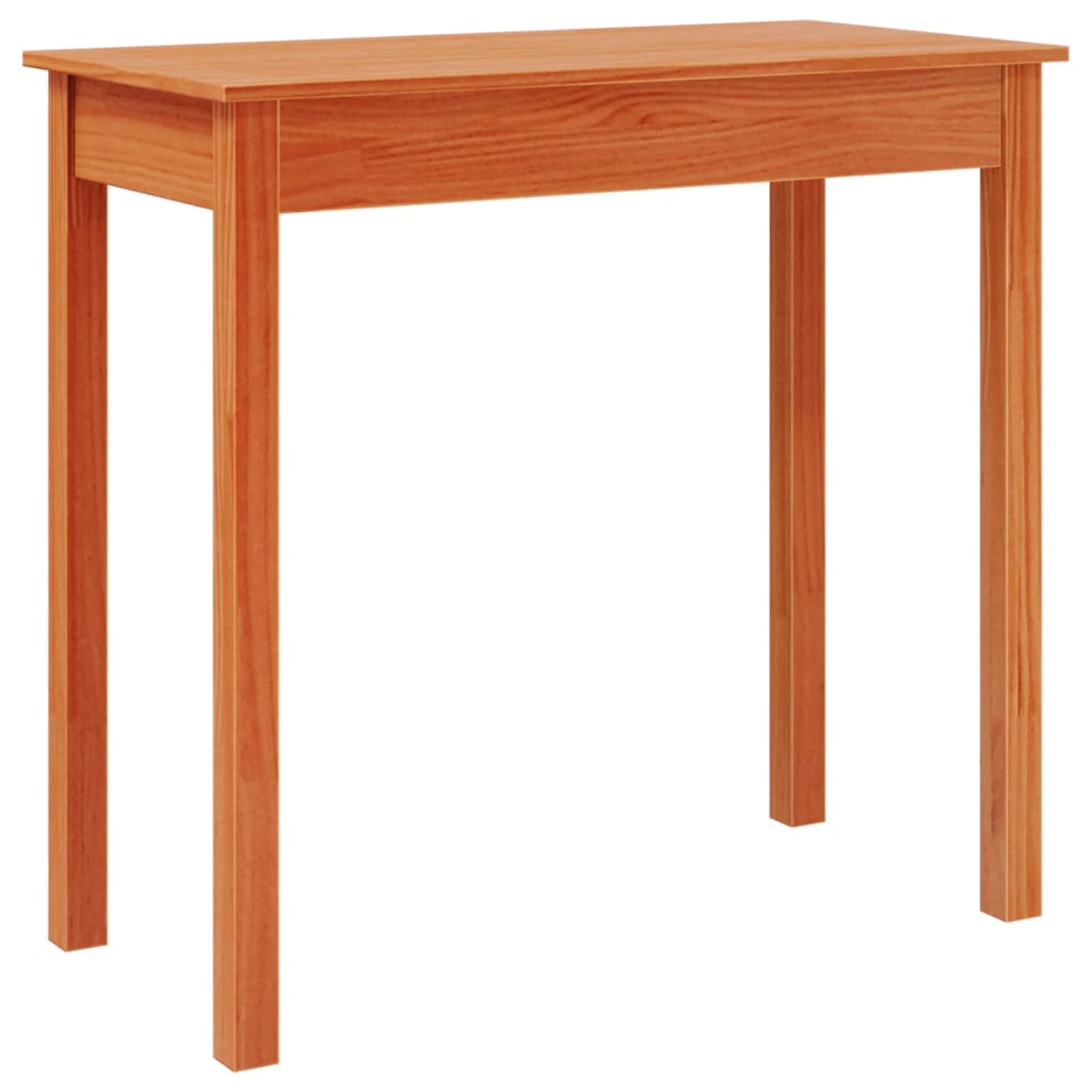 Console Table Wax Brown 80x40x75 cm Solid Wood Pine