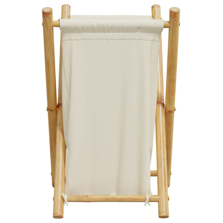 Laundry Basket Cream White Bamboo