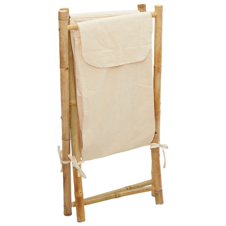 Laundry Basket Cream White Bamboo