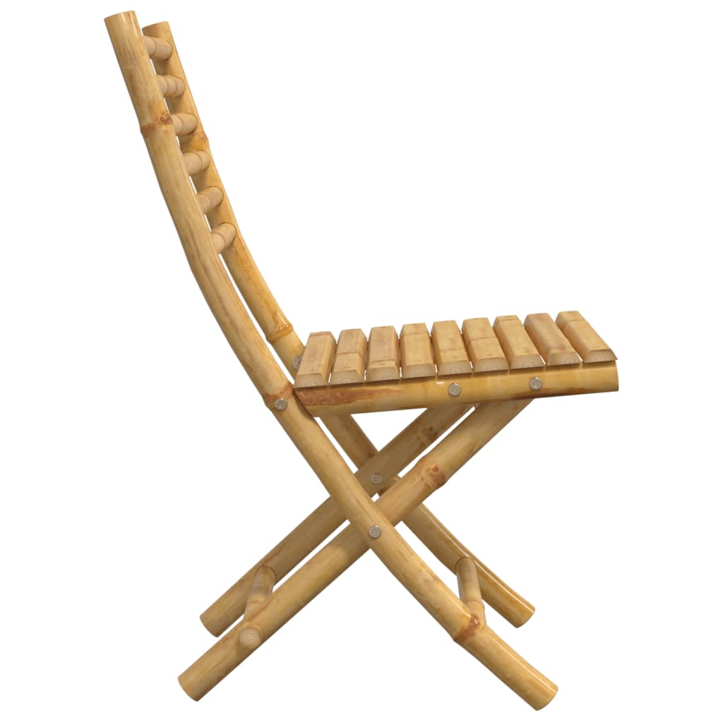 Folding Garden Chairs 2 Pcs 43X54X88 Cm Bamboo