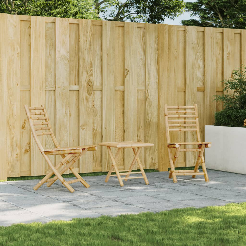 Folding Garden Chairs 2 Pcs 43X54X88 Cm Bamboo
