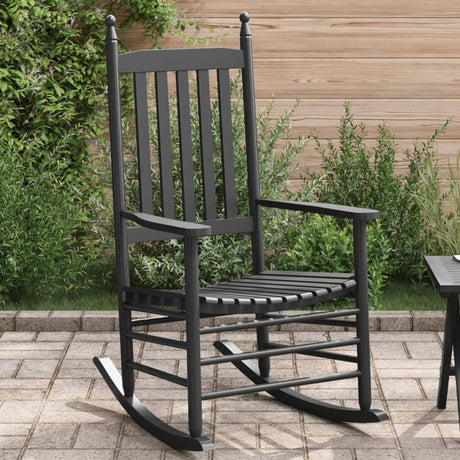 Rocking Chair With Curved Seat Poplar Wood