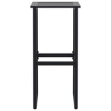 Bar Stools 4 Pcs Black 38X38X80 Cm Powder-Coated Steel