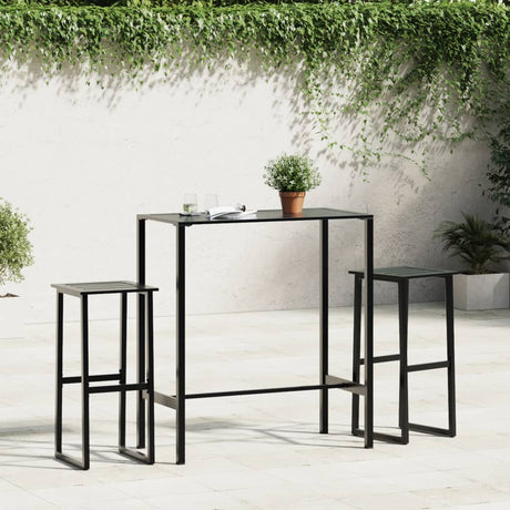 Bar Table Black Powder-Coated Steel