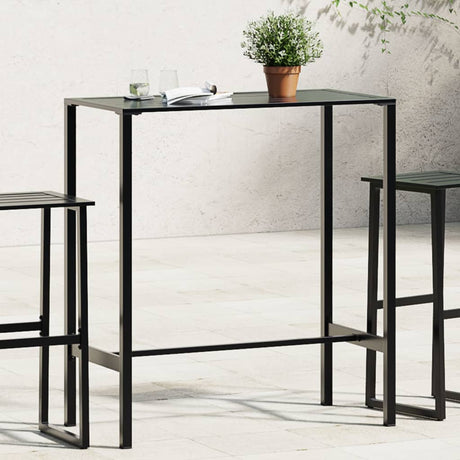 Bar Table Black Powder-Coated Steel