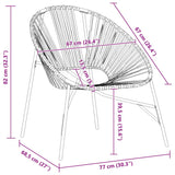 Garden Chair Set 3 Pcs Poly Rattan