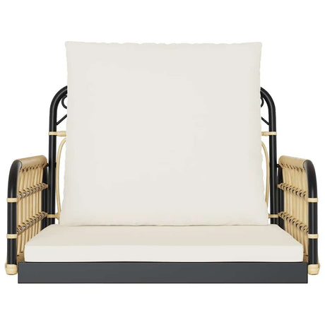 Swing Chair With Cushions Poly Rattan And Steel