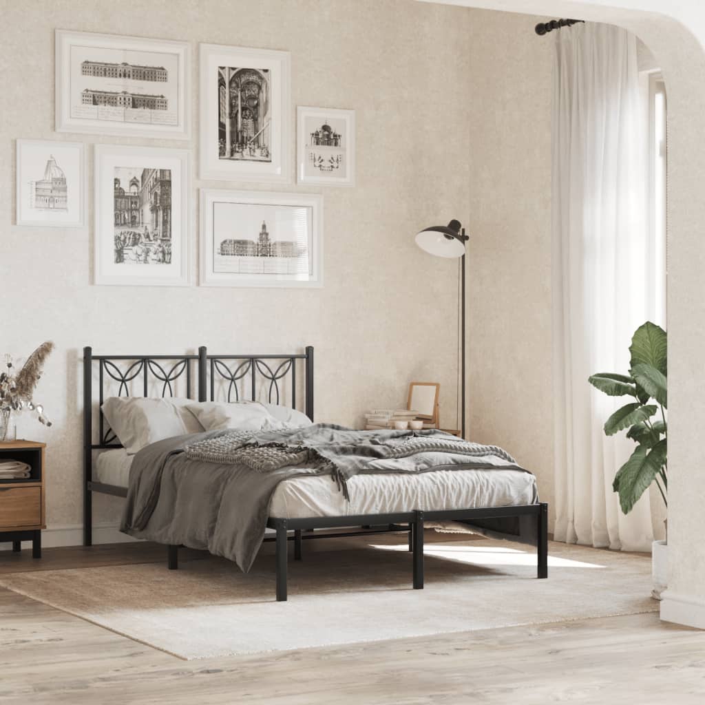 Metal Bed Frame Without Mattress With Footboard 90X190Cm