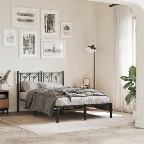 Metal Bed Frame Without Mattress With Footboard 90X190Cm