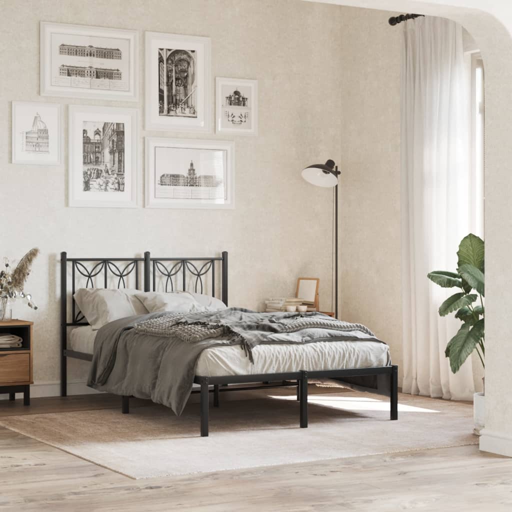 Metal Bed Frame Without Mattress With Footboard 90X190Cm