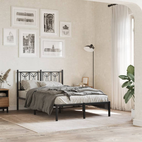Metal Bed Frame Without Mattress With Footboard 90X190Cm