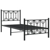 Metal Bed Frame Without Mattress With Footboard 90X190Cm