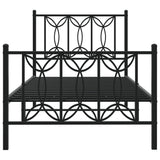 Metal Bed Frame Without Mattress With Footboard 90X190Cm