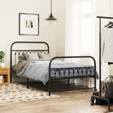 Metal Bed Frame Without Mattress With Footboard 120X190Cm