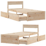 Bed Frame Without Mattress Solid Wood Pine