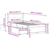 Bed Frame Without Mattress Solid Wood Pine